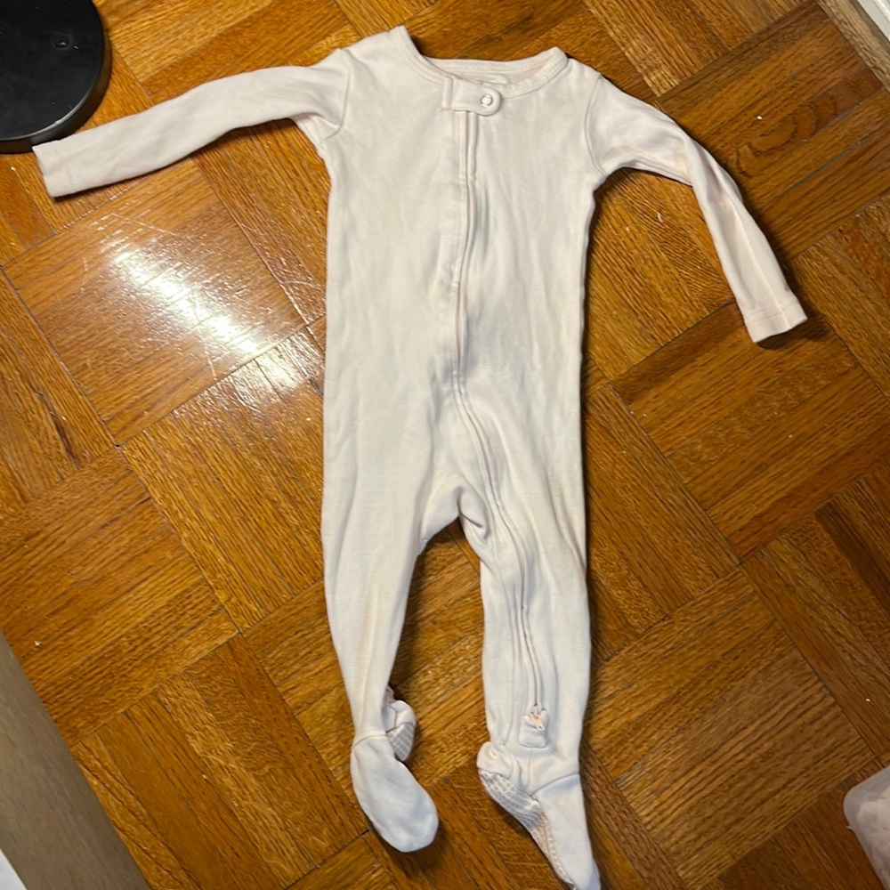 Loved baby 6-9 months pink footie full zipper one piece